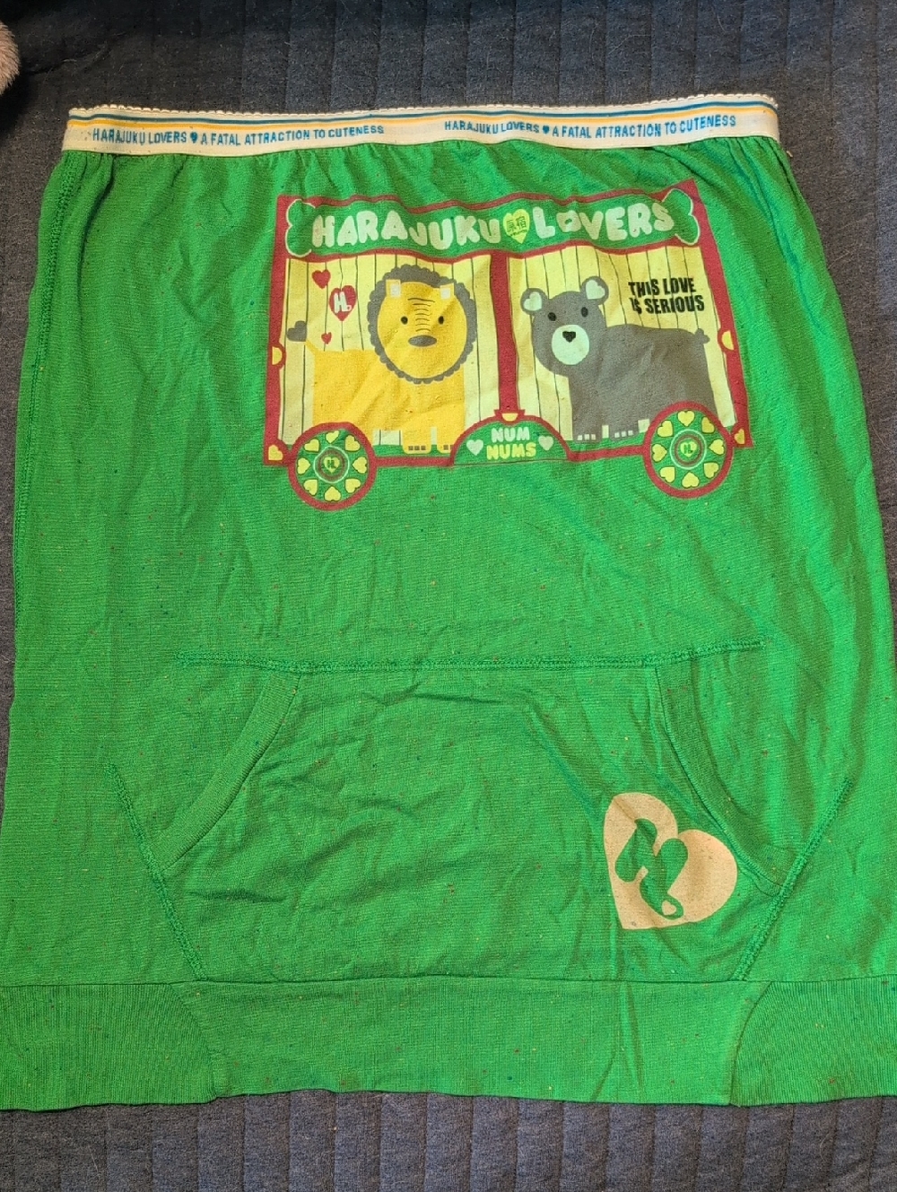 Harajuku Lovers Circus Green Tube Top Gwen Stefani No Doubt